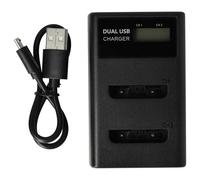 vhbw Chargeur USB Double Compatible avec Traveler XS12, XS10, XS8, XS80, XS4000, XS70, XS40, XS400 caméra Action-cam + écran LED 4,2 V