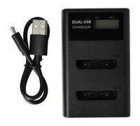 vhbw Chargeur USB double compatible avec Voigtländer Vito 65, 75 caméra action-cam + écran LED 4,2 V