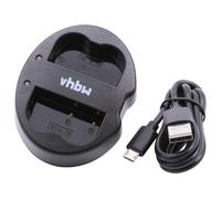 vhbw Chargeur USB double remplacement pour Nikon MH-18A pour caméra + témoin de charge