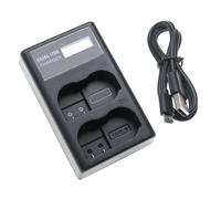 vhbw Chargeur USB double remplacement pour Nikon MH-25, MH-25a pour caméra action-cam + câble micro-USB + écran LED 8,4 V