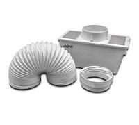 vhbw Condenseur remplacement pour Electrolux 50294700005 pour sèche-linge - Condensation avec tuyau d'évacuation et pince, blanc