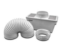 vhbw Condenseur remplacement pour Electrolux 9029792331, 50294700005 pour sèche-linge - Condensation avec tuyau d'évacuation et pince, blanc