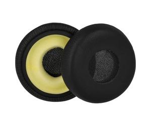 vhbw Coussinets d'oreille Compatible avec Jabra 6399-823-109, 5393-829-309 Casque Audio, Headset - Jaune/Noir, 6 cm
