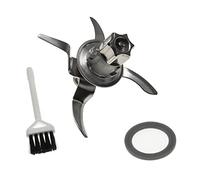 vhbw Couteau de mixeur compatible avec Vorwerk Thermomix TM7 robot culinaire - Avec 4 lames, joint d'étanchéité inclus et brosse de nettoyage