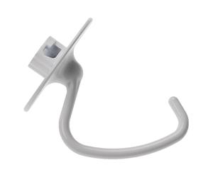 vhbw Crochet pétrisseur compatible avec KitchenAid Artisan 5K45SSEWH, 5KSM125EAC, 5KSM125 robot culinaire - Pale, 14,5 x 12 cm, aluminium blanc