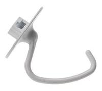 vhbw Crochet pétrisseur remplacement pour KitchenAid 5K452DH, K45D2H, K45DH pour robot culinaire - Pale, 14,5 x 12 cm, aluminium, blanc G