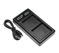 vhbw Double Chargeur USB Compatible avec Arlo 308-10069-01, A-4a Batterie de caméra de Surveillance et de sécurité - Chargeur avec écran LCD