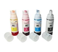vhbw encre de recharge imprimantes compatible avec Epson ET-3700, ET-3750 - Dye Cyan, Dye Magenta, Dye noir, Dye jaune, 280ml