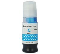vhbw Encre de recharge remplacement pour Canon GI-11, GI-21, GI-41, GI-51, GI-61, 4543C001, GI-41C, GI-51C imprimante - Encre rechargeable dye cyan
