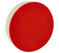 vhbw Eponge de polissage standard pour ponceuses excentriques et à vibration - 13 cm diam. de travail, blanc / rouge