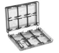 vhbw Étui, malette Compatible avec Nintendo DS Lite 2X Carte Micro SD, 2X Carte SD, 2X Stylet Tactile, 22x Cartouches de Jeux - Transparent/Noir