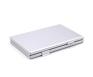 vhbw Étui, malette pour 24x Nano SIM, 2X Outil d'ouverture SIM - argenté