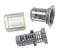 vhbw Tamis en kit (3 pcs) compatible avec Hotpoint lave vaisselle - Filtre de lave vaisselle, 9cm, argenté/gris