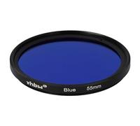 vhbw Filtre de Couleur Universel pour Les objectifs de Filetage de 55mm - Filtre Bleu