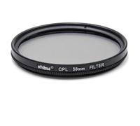 vhbw Filtre polarisant Universel pour Les objectifs d'appareil Photo 58mm - Polariseur Circulaire (CPL), Noir