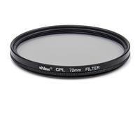 vhbw Filtre polarisant universel pour les objectifs d'appareil photo 72mm - Polariseur circulaire (CPL), noir