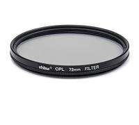 vhbw Filtre polarisant Universel pour Les objectifs d'appareil Photo 72mm - Polariseur Circulaire (CPL), Noir