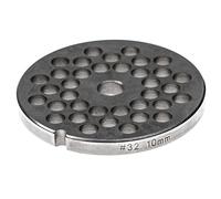 vhbw Grille de hachoir taille 32, diamètre des trous 10mm, trou central de 13,4mm, acier inoxydable compatible avec ADE, Caso, Fama, KBS, Porkert