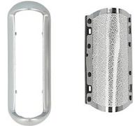 vhbw Grille de rasoir de rechange compatible avec Braun MobileShave M-60b, M-60g (type 5607), M-60o rasoir électrique - Avec cadre, argent