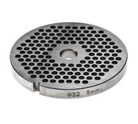 vhbw Grille taille 32 compatible avec KBS hachoir à viande - Diamètre des trous 5mm, trou central 13,4mm, acier inoxydable