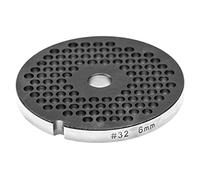 vhbw Grille de hachoir taille 32, diamètre des trous 6mm, trou central de 13,4mm, acier inoxydable compatible avec ADE, Caso, Fama, KBS, Porkert