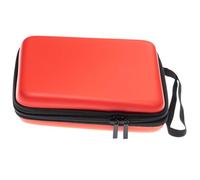 vhbw Housse de protection compatible avec Nintendo 2DS console de jeux + boucle avec mousqueton, noir, rouge