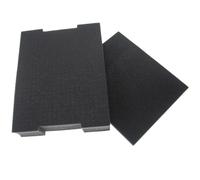 vhbw Insert en mousse avec plaque de fond compatible avec Bosch L-BOXX 136 caisse à outils - mousse personnalisable, noir