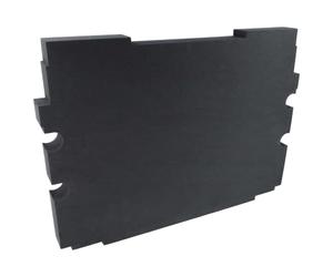 vhbw Insert en mousse compatible avec Makita MakPac 2 | 1 coffre à outils - mousse rigide, bleu, 30 mm