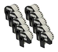 vhbw Jeu 10x rouleaux d'étiquettes 62mm x 15,24m pour imprimante,compatible avec Brother P-Touch QL-710W, QL-720, QL-720NW