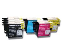 vhbw Jeu de 10x cartouches d'encre imprimante compatible avec Brother MFC-5890CN, MFC-5895CW, MFC-6490CW,MFC-6890CDW,MFC-790CW,MFC-930CWN,MFC-990CW