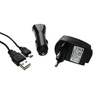 vhbw Kit Chargeur Compatible avec Logitech Mini Boombox Navigation - Adaptateurs Allume-Cigare, Secteur, câble USB/Charge
