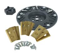 vhbw Kit d'accessoires compatible avec Landxcape LX793, LX792, LX790I, LX790 tondeuse à gazon - 1x disque porte-lame, 9x lame + vis, or / noir