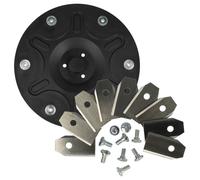 vhbw Kit d'accessoires compatible avec Segway Navimow i105E, i110n, i108E tondeuse à gazon - 9x lame + vis, 1x disque porte-lame