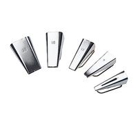 vhbw Kit d'appareils à Biais 5 pcs 6 mm, 9 mm, 12 mm, 18 mm, 25 mm pour Couture, Quilting - Outils utiles pour Ruban, Acier Inoxydable/Plastique