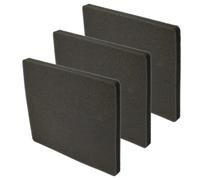 vhbw Kit de 3x Filtres compatible avec Electrolux ZAC6707 (910288323) aspirateur - filtre de sortie d'air (filtre éponge), noir