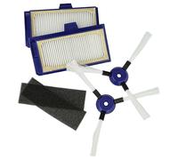vhbw Kit de 6 accessoires compatible avec Rowenta Smart Force Extreme RR7126 aspirateur robot - filtre en mousse, filtre HEPA, brosse latérale