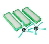 vhbw Kit d'entretien 5-pcs compatible avec Vorwerk Kobold VR-300, VR300, VR-200, VR200 robot aspirateur - filtre HEPA, brosse latérale