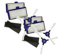 vhbw Kit d'entretien de 12 pièces compatible avec Rowenta Smart Force Extreme RR7145WH, RR7157, RR7126, RR7145 robot aspirateur
