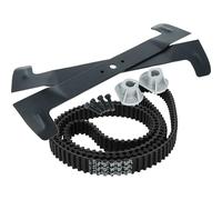 vhbw lame, courroie de transmission remplacement pour John Deere 82004341-0, 82004340-0 pour tondeuse à gazon, noir