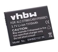 vhbw Li-Ion batterie 1100mAh (3.7V) pour téléphone Smartphone Alcatel One Touch OT-4033E, OT-4033X, POP C1, POP C2, Fire C comme CAB31P0000C1, BY71.