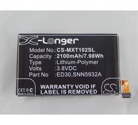 Vhbw Li-Polymer Batterie 2100mah (3.8v) Pour Téléphone, Smartphone Motorola Moto G, G 4g, G Forte Comme Ed30, Snn5932a.