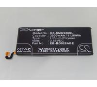 Vhbw Li-Polymer Batterie 3000mah (3.85v) Pour Téléphone, Smartphone Samsung Sm-G928p, Sm-G928r, Sm-G928r4, Sm-G928t, Sm-G928v Comme Eb-Bg928abe.