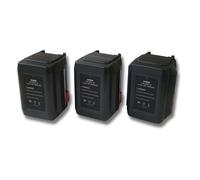 vhbw - Lot 3 batteries Li-Ion 3000mAh (18V) pour souffleurs compatible avec Gardena Accujet 18-Li, remplacement pour 8835-U, 8835-20, 8839, 8839-20.