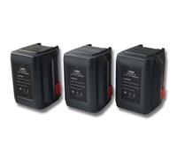 vhbw - Lot 3 batteries Li-Ion 4000mAh (18V) pour outils taille-haie Gardena Highcut 48-Li comme 8835-U, 8835-20, 8839, 8839-20.