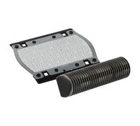 vhbw Lot avec 1x bloc de lames, 1x grille de rasoir compatible avec Braun 550, 555, 5604, 570, 5609, 5607, 5608 rasoir, noir/argenté