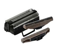 vhbw Lot avec 2x bloc de lames, 1x grille de rasoir double avec cadre compatible avec Wahl Lift'n'Wash 7055390 rasoir, noir / argenté