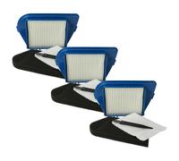 vhbw Lot de 12 pièces filtres/pinceau compatible avec Rowenta Compacteo Cyclonic, RO 3421014 Q0, RO 3423014 Q0, RO 3427014 Q0 aspirateur