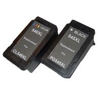 vhbw Lot de 2 cartouches d'encre recycl?es (noir&couleur) pour Canon Pixma MG2450 MG-2450 MG2455 MG-2455 MG2550 MG-2550 Remplace: PG-545, CL-546