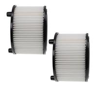 vhbw Lot de 2x filtres à cartouche compatible avec Bosch AdvancedVac 20 aspirateur à sec ou humide - Filtre plissé, papier / plastique, blanc