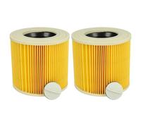 vhbw Lot de 2x filtres à cartouche compatible avec Kärcher WD 2 Plus V-12/4/18/C aspirateur à sec ou humide - Filtre plissé